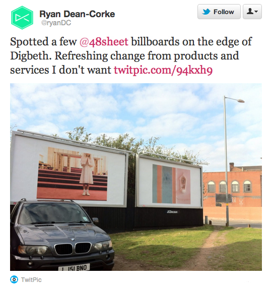 Twitter @ryanDC Spotted a few @48sheet billboards