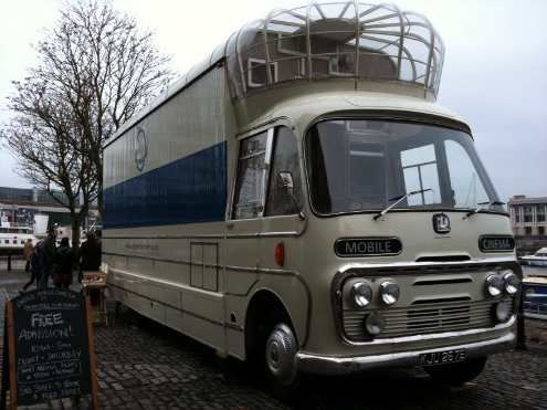 flatpack vintage mobile cinema